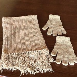 Knit Scarf and Gloves